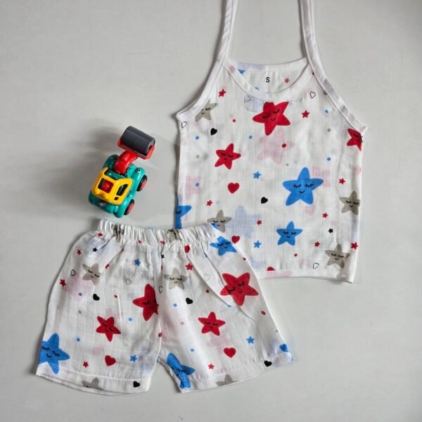 Muslin Baby Jabla & Short Set