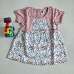 Baby Girls Cotton Frock with Bloomer - Image 2