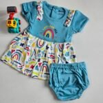Baby Girls Cotton Frock with Bloomer
